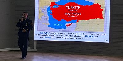 AYVALIK’TA SAHİL GÜVENLİK TURİZM LİSESİ ÖĞRENCİLERİNE MAVİ VATAN’I ANLATTI