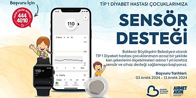 DİYABETLİ ÇOCULARA ÜCRETSİZ CİHAZ DESTEĞİ